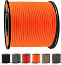WEREWOLVES 650lb Paracord/Parachute Cord - 9 Strand Paracord Rope - 100', 200' Spools of Parachute Cord, Type III Paracord for Camping, Survival