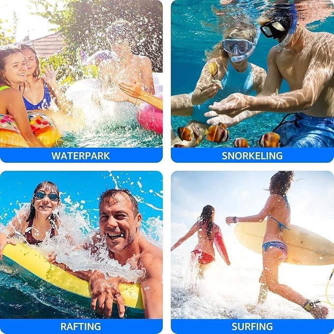 Universal Waterproof Phone Case,with Inside Card Pack,Large Dry Bag Up to 8.3",Compatible with iPhone 17/16/15/14 Pro Max, IPX8 Cellphone Travel Beach Essentials for Beach, 2 Pack-Black &Pink