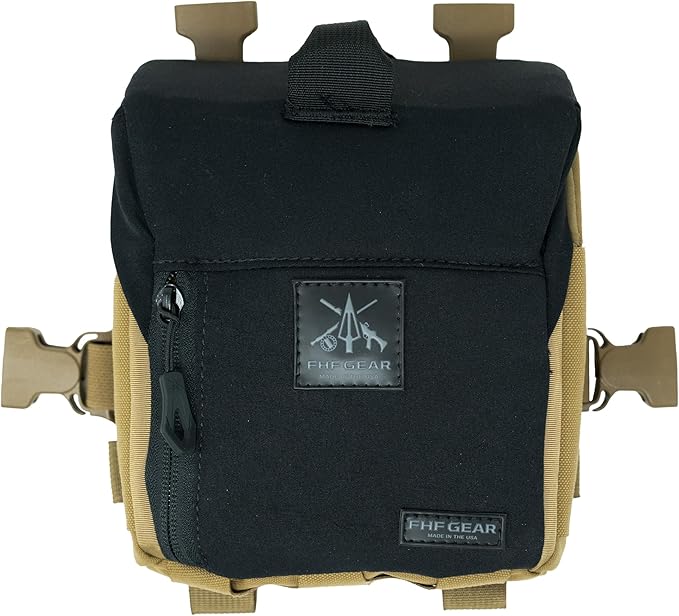 FHF Gear FOB Bino Pouch – Magnetic Binocular Case with MOLLE, Fleece Lining & Wind Indicator Storage for Hunting & Field Use