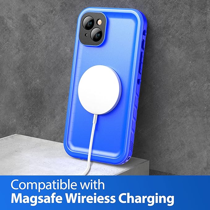 SPORTLINK Design for iPhone 14 Plus Waterproof Case - Shockproof Dustproof Phone Case with Screen Protector, Full Body Protective Case for iPhone 14 Plus, 6.7'' Blue