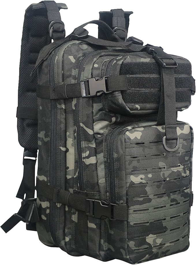 Lightning X Stocked EMS/EMT Trauma & Bleeding First Aid Responder Medical Backpack + Kit + Pouches - Black Camo