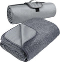 Tirrinia Large Waterproof Outdoor Blanket, Soft Warm Windproof Stadium Blanket with Sherpa Fleece and Foldable for Outdoor Sport, Baseball, Football, Beach, Concerts, Car