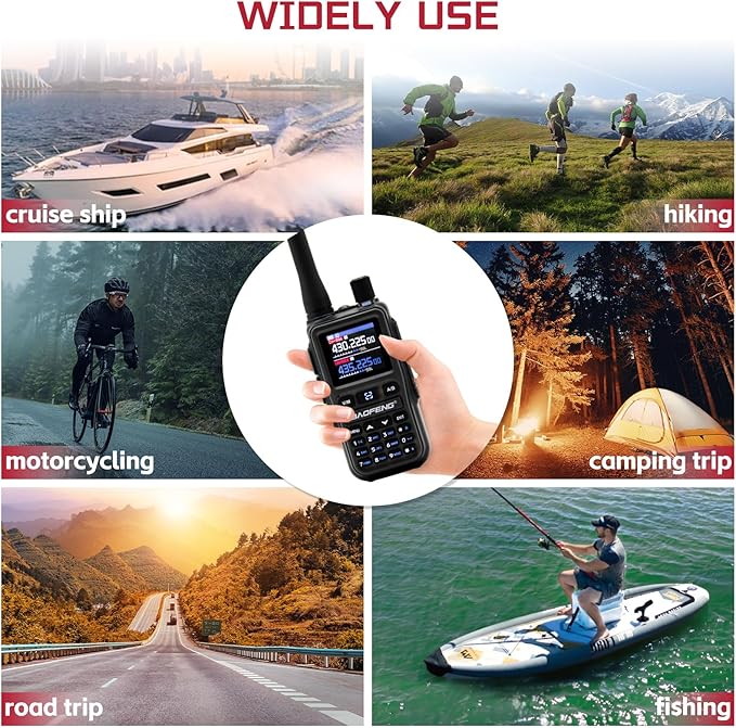 BAOFENG UV5RMINI Two Way Radio NOAA Weather Radio Dual PTT 999CH Survival APP Programming Copy Frequency Ham Radio (Black)