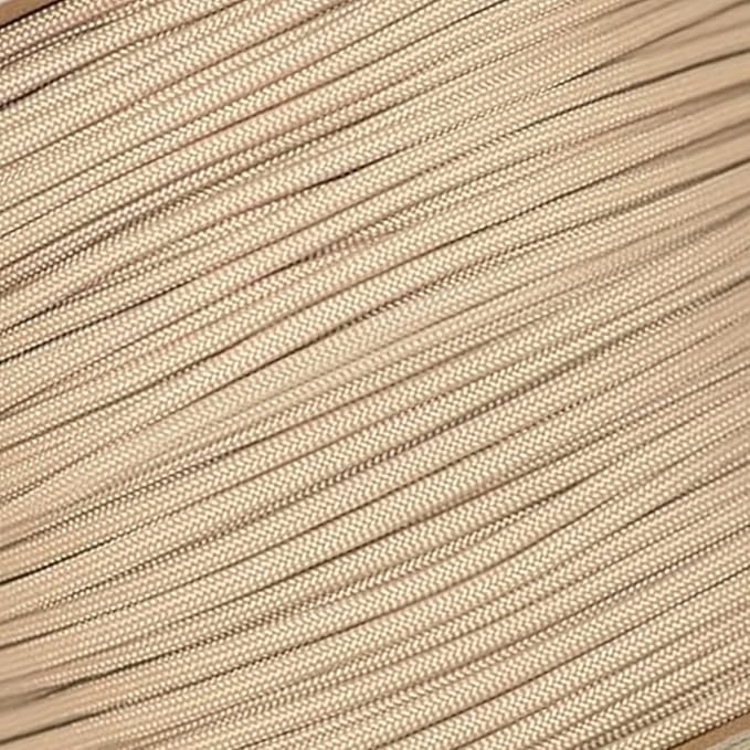 The Paracord Store | Type III 550 Paracord - 50 FT Hank, Tan 380 | Heavy Duty 7 Strand Tactical Paracord - USA Made Nylon Outdoor Parachute Cord for Camping, Fishing & More - Survival Cord