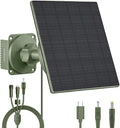 Zivif Solar Panel for Trail Camera, 5W Solar Charger Built-in 5200mAh Rechargeable Battery, Solar Charger 6V/12V Adjustable Output, USB-C & DC Plugs IP66 Waterproof, 360° Adjustable Mount