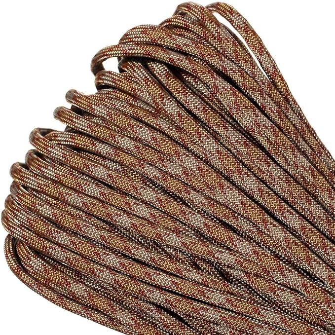 Paracord Planet 550lb Commercial Grade Paracord – 7 Strand Type III Nylon Parachute Cord Hanks for Hiking, Camping, and Fishing – 30+ Colors and Lengths of 50' and 100'