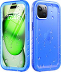 Cozycase for iPhone 15 Plus Waterproof Shockproof Dustproof Case - Heavy Duty/360 Full Body/Military Grade/Protective/Rugged 【8FT Drop Proof】 Built in Screen/Camera Protector with Lanyard Blue