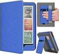 TNP Stand Case for Kindle Paperwhite 12th Generation 2024 / Kindle Colorsoft Signature Edition with Hand Strap & Card Slot - 7" PU Leather Protective Folio Cover with Auto Wake/Sleep, Blue