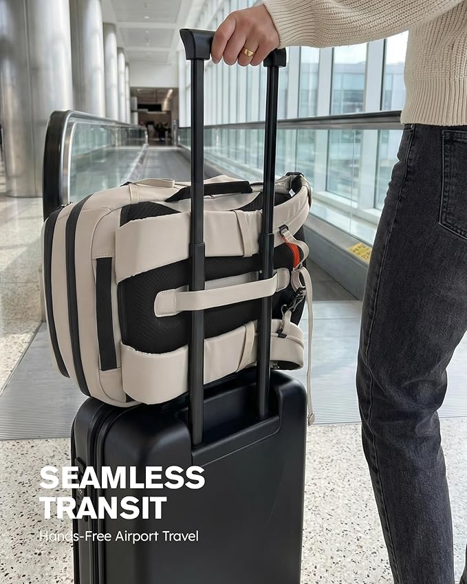 Tolaccea Daypack Backpacks Carry On 30L, Travel Backpack with Waterproof Zippers, Flight Approved Hand Luggage Casual Backpack for Men Women, Durable Bag for Work Business Hiking, Fits 15.6" Laptop