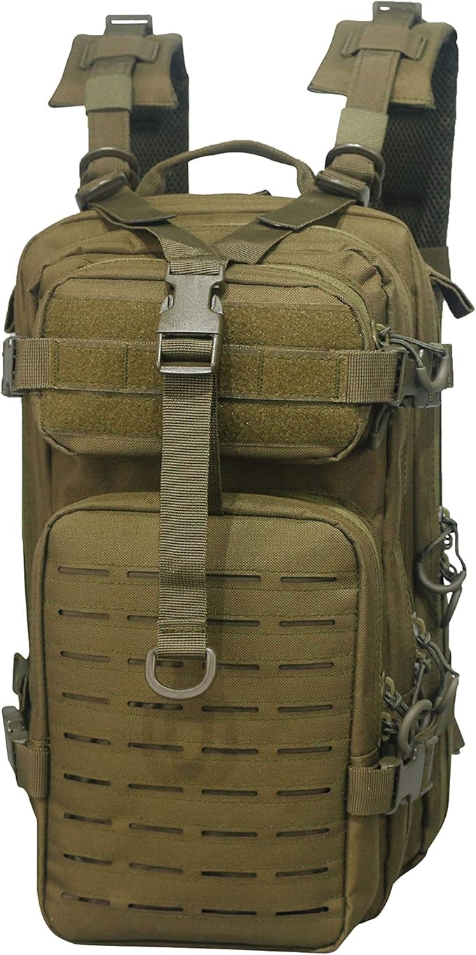 Lightning X Stocked EMS/EMT Trauma & Bleeding First Aid Responder Medical Backpack + Kit + Pouches - OD Green