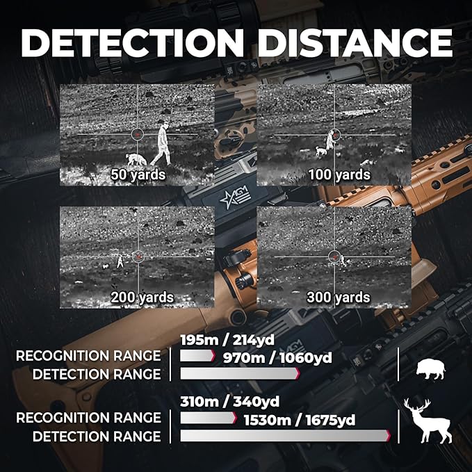 AGM Global Vision Rattler V2 Thermal Imaging Rifle Scope for Hunting. High Resolution Thermal Scope with High Sensitivity Thermal Optics IR Vision riflescope. Waterproof & Durable Design