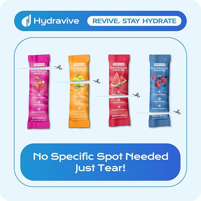 Hydration Electrolyte Powder 18 Packs – Sugar Free Liquid Daily IV Drink Mix | 1,000mg Total of 5 Electrolytes, 5 Vitamins | Ashwagandha, L-Theanine | Non-GMO (Lemon Lime)