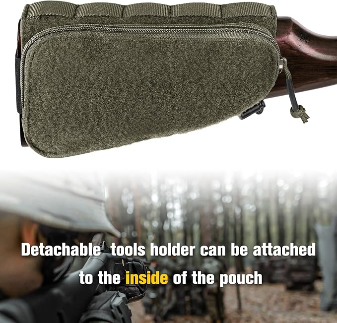 PETAC GEAR Tactical Buttstock Rifle Stock Pack/Adjustable Shell Holder Cheek Rest Pouch for Long Action …