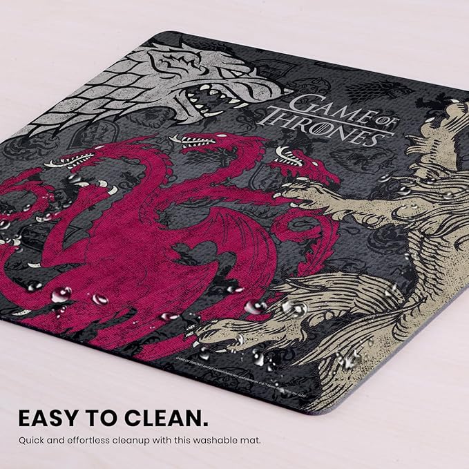 Head Case Designs Officially Licensed HBO Game of Thrones Stark, Targaryen, Lannister Graphic Art 9.84 x 11.81 x 0.12 inches (250 x 300 mm) - S Gaming Office Desk PC Keyboard Mouse Mat Pad