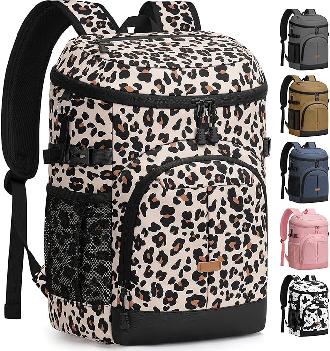 Pritent Cooler Backpack for Men Women Insulated Waterproof Backpack Cooler Leak Proof Cooler Bag Lightweight Lunch Backpack for Camping Beach Travel Picnic
