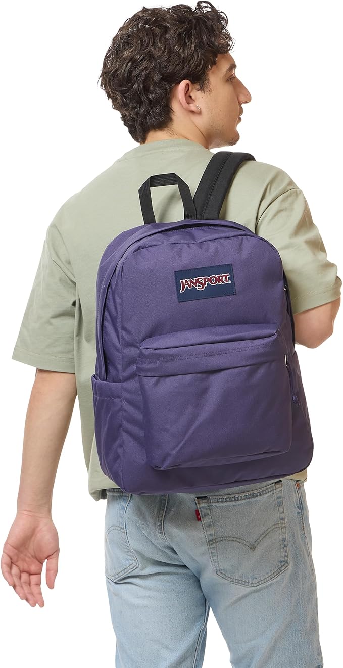 JanSport SuperBreak Plus Backpack with Padded 15-inch Laptop Sleeve and Integrated Bottle Pocket - Spacious and Durable Daypack for Work and Travel - Amethyst Angst
