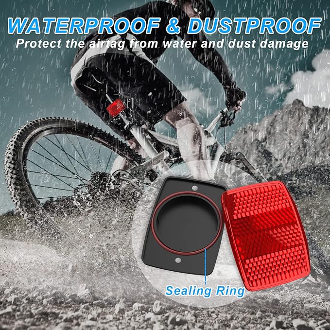 Airtag Bike Mount, Hidden Bike GPS Tracker Case for Apple Airtag, Airtag Bike Seatpost Reflector Mounts, Anti-Theft Airtag Holder for Bike, Electric Bicycle, Scooter (2 Pack)