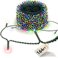 LitHome 164FT 500 LED String Lights Outdoor Indoor, 8 Modes Waterproof Christmas String Lights with Timer & Memory Function, Outdoor Christmas Lights Green Wire for Xmas Tree Party Garden, Multicolor