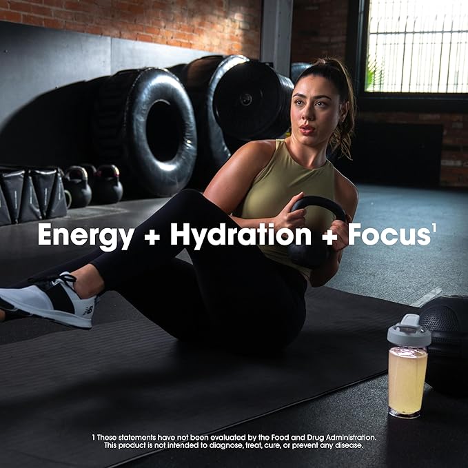 Optimum Nutrition Amino Energy Powder Plus Focus, with BCAA, Electrolytes, and Caffeine, Sunkissed Citrus, 65 Servings (Packaging May Vary)