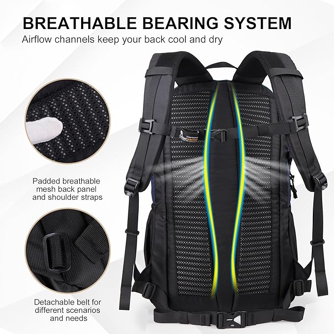 MOUNTAINTOP Hiking Backpack,25/30L Camping Backpack, Men Women Hiking Daypack Lightweight Travel Backpack for Climbing
