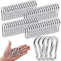 100Pack Spring Snap Hooks Carabiner, M5 3/16" Carabiner Clips Keychain Small 2" Chain Quick Links Spring Safety Hook Connector for Dog Leash Backpack Hiking Fishing Bag DIY Accessories