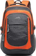 ProEtrade Extra Large Backpack Bookbag for College Travel Laptop Business Hiking Backpack Fit Laptop Up to 17 Inch Sturdy Multi Compartment Gifts for Men Women Night Light Reflective (Light Orange)