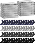 Cutecrop 96 Pcs Winter Survival Kits Include 48 Pcs Emergency Blankets (83''x 63'') & 48 Pairs Warm Winter Wool Sock Survival Blanket Thick Boot Sock Bulk for Homeless Care Packages,Outdoor Camping