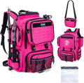 Goture Fishing Backpack, 900D Water-Resistant Tackle Backpack with Rod Holders, 58L Large Storage Gear Fishing Tackle Bag with Detachable Crossbody Bag,8 Lure Pockets,Bottle Holder for Camping Hiking