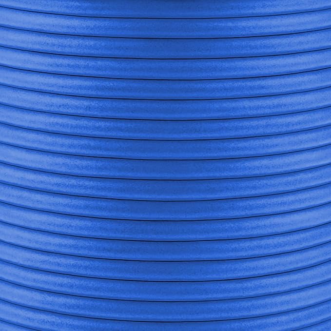 Mandala Crafts Round Cowhide Genuine Blue Leather Cord for Jewelry Making Kumihimo Leather Rope Spool - Blue 20 Yds 1mm Cording