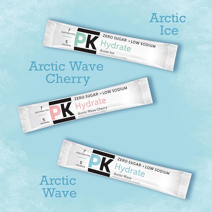 Pure Kick Arctic Variety pack Singles to Go Powdered Drink Mix, Arctic Wave, Arctic Wave Cherry, Arctic Ice, 30 Count Packets