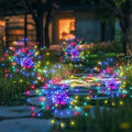 PEVOROS Garden Decor Solar Lights Outdoor,120LED Waterproof Colorful Solar Fairy Garden Lights for Outdoor Decoration,Yard, Patio, Porch,Flower Pot,Pathway, for 4th of July(4Pack)