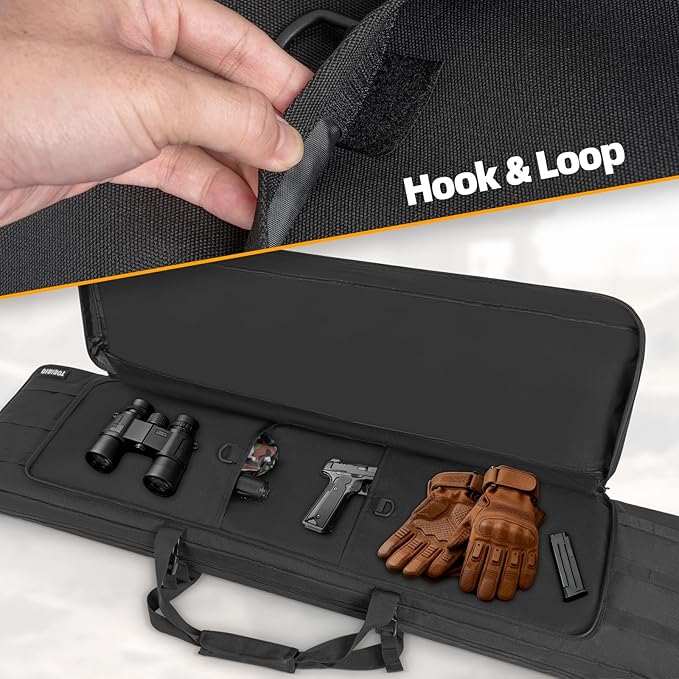 TORIBIO Double Rifle Case Soft Bag 32" 34" 36" 42" 46" 48'' 51“ 55” Gun Case Tactical for Rifle Firearm Storage, Transportation and Hunting Shooting Range, Rifle Backpack