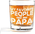 Nogrit My Favorite People Call Me Papa Whiskey Glasses 10 oz, Papa Dad Gifts for Father's Day Birthday from Son Daughter Old Fashioned Rocks Glasses for Men Drinking Cocktail Scotch Vodka Tequila Rum