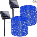 Extra-Long 144FT Solar String Lights for Outside, 2 Pack 400LED Solar Fairy Lights Outdoor Waterproof, Copper Wire with 8 Modes Solar Twinkle Lights for Tree Garden Party Patio Xmas Decor (Blue)