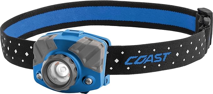 Coast - 20617 FL75R Rechargeable 530 Lumen Dual Color Focusing LED Headlamp, Blue Blue