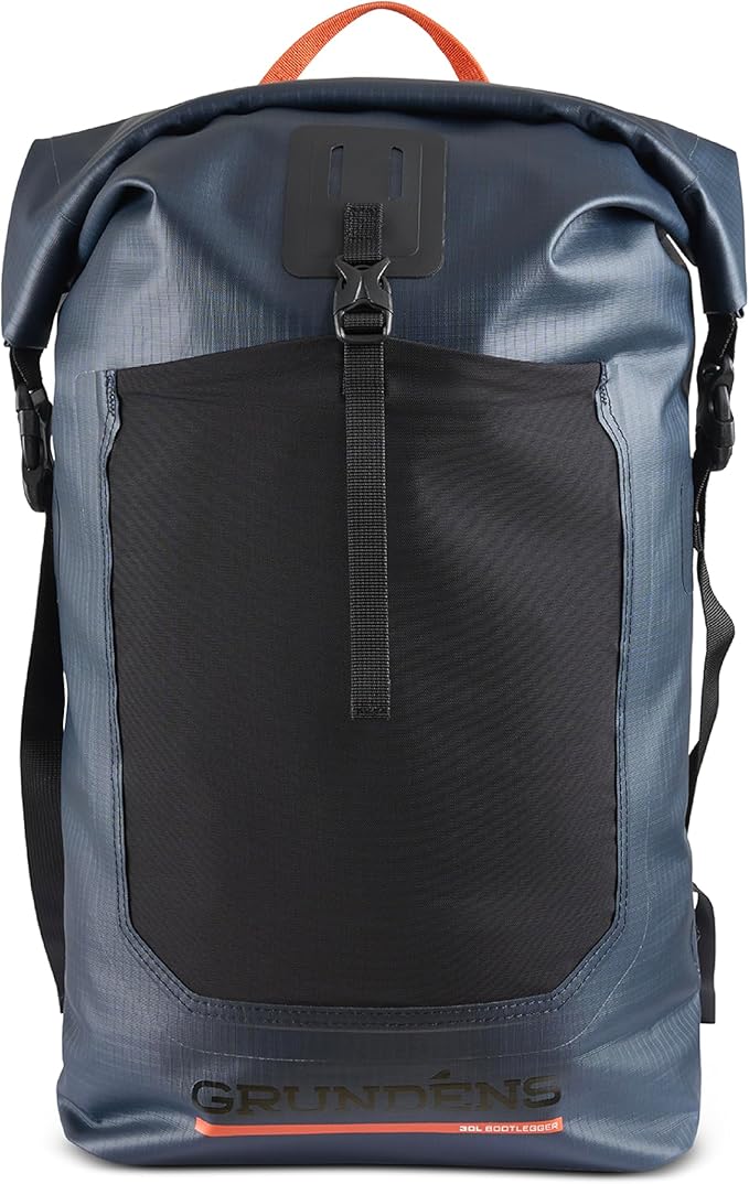 Grundéns Bootlegger Roll Top Backpack, Waterproof, 30L, Dark Navy