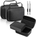 Relaxweex 2 Sets EVA Hard Case with Customizable Foam 11 x 7.8 x 4.3 Inch Protective EVA Carrying Case Shockproof Outdoor for Camera, Digital Products, Electronic Instruments with Knife, Black