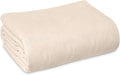 Linteum Textile Cotton Blended Hospital Patient Bath Blanket, Bed Bath Sheet, Twin Blanket Lightweight Sheet Blankets 70x90 in, 1.75 lb. Unbleached