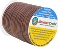 Mandala Crafts Round Genuine Distressed Brown Leather Cord for Jewelry Making – 3mm Cowhide Leather Rope String Lace for Kumihimo – 20 Yards Cowhide Craft Cording Spool