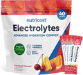 Nutricost Electrolytes Complex, Fruit Punch Flavored, 40 Stickpacks - Advanced Hydration Complex