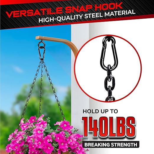 PAMAZY 8Pcs 2.36In Spring Snap Hooks, Carabiner Clip, Heavy Duty Rope Connector, Quick Link Carabiners Spring Snap Hooks for Indoor and Outdoor Activity, Camping, Climbing, Fishing, Hiking