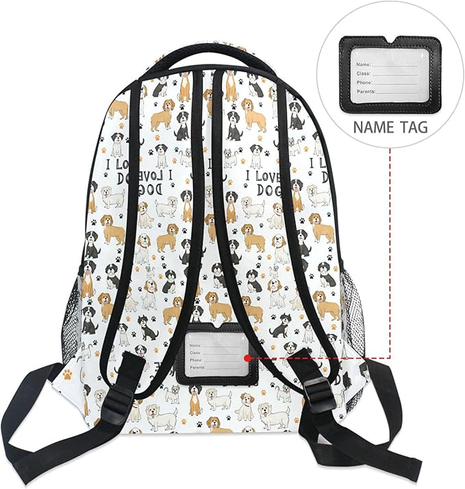 Wamika Bernese Mountain Dog Kids Backpack Cute Puppy Paw School Backpack Boy Girl Preschool Book Bag