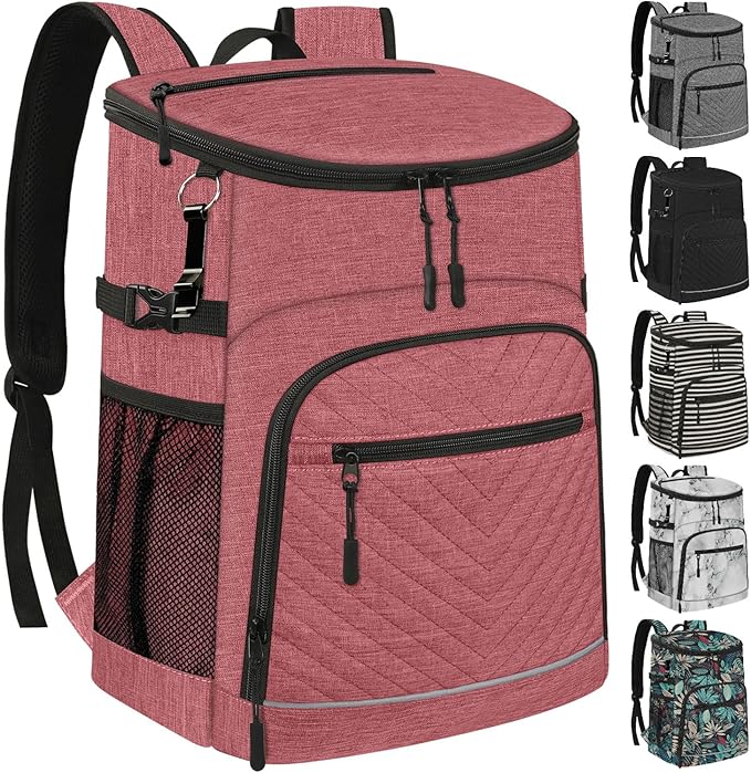Cooler Backpack Insulated Leakproof Waterproof Backpack Cooler Bag 30/45 Cans, Large Capacity Lightweight Travel Camping Beach Backpack Cooler Ice Chest for Men and Women