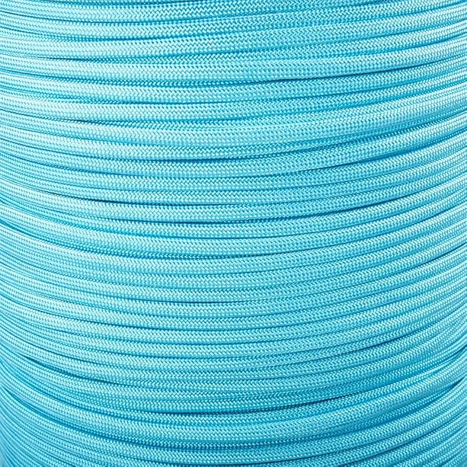 Paracord Planet Solid Color 550lb Paracord – 7 Strand Type III Nylon Cord for Indoor and Outdoor Tasks – Chlorine (250 ft)