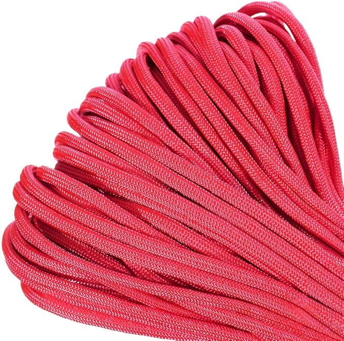 Paracord Planet 550lb Commercial Grade Paracord – 7 Strand Type III Nylon Parachute Cord Hanks for Hiking, Camping, and Fishing – 30+ Colors and Lengths of 50' and 100'
