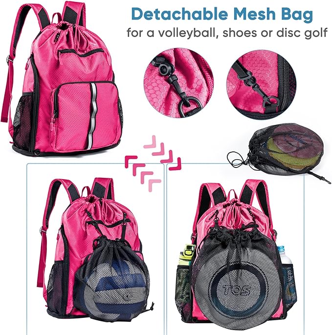 Large Beach Backpack Waterproof Sandproof - Customized Oversized Drawstring Pool Bag with Shoe Compartment for Toiletries, Towels, Gym, Travel