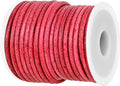 GENIQUE Real/Genuine Round Leather String Cord for Necklace, Bracelets, Jewelry, Kumihimo Braiding, DIY Projects (10 Metres) (3mm, Cyclaman Distressed)