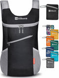 ZOMAKE Lightweight Packable Backpack,Foldable Backpacks Small Daypack for Hiking Water Resistant Day Bag for Travel(14L,Black)