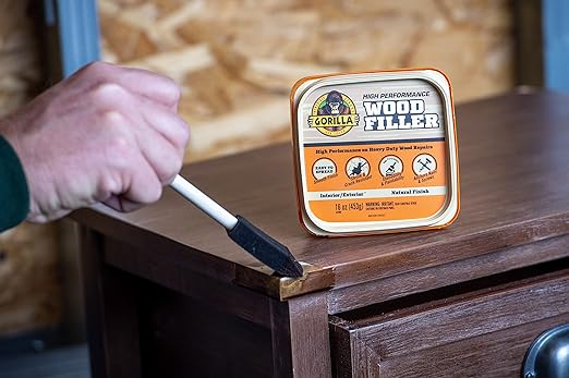 Gorilla All Purpose Wood Filler Wood Repair Kit with Putty Knife and Sanding Block