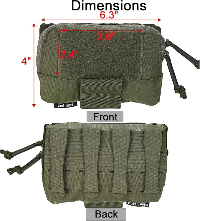Tactical Molle Admin Pouch Chest Rig Small Molle Chest Pouch Utility MOLLE/Belt Pouch Tactical Vest Pouch Storage Organizer Panel for Tactical Vest 1.75'' Belt Molle Platform